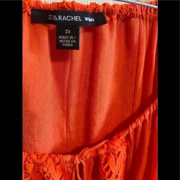 Zac &Rachel NWT woman orange blouse sz 2X - Picture 3 of 5